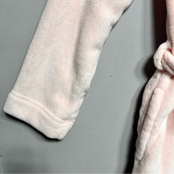 Calvin Klein Sleepwear Pink Soft Plush Logo Classic Belted Waist Robe Size M/L - Picture 6 of 9